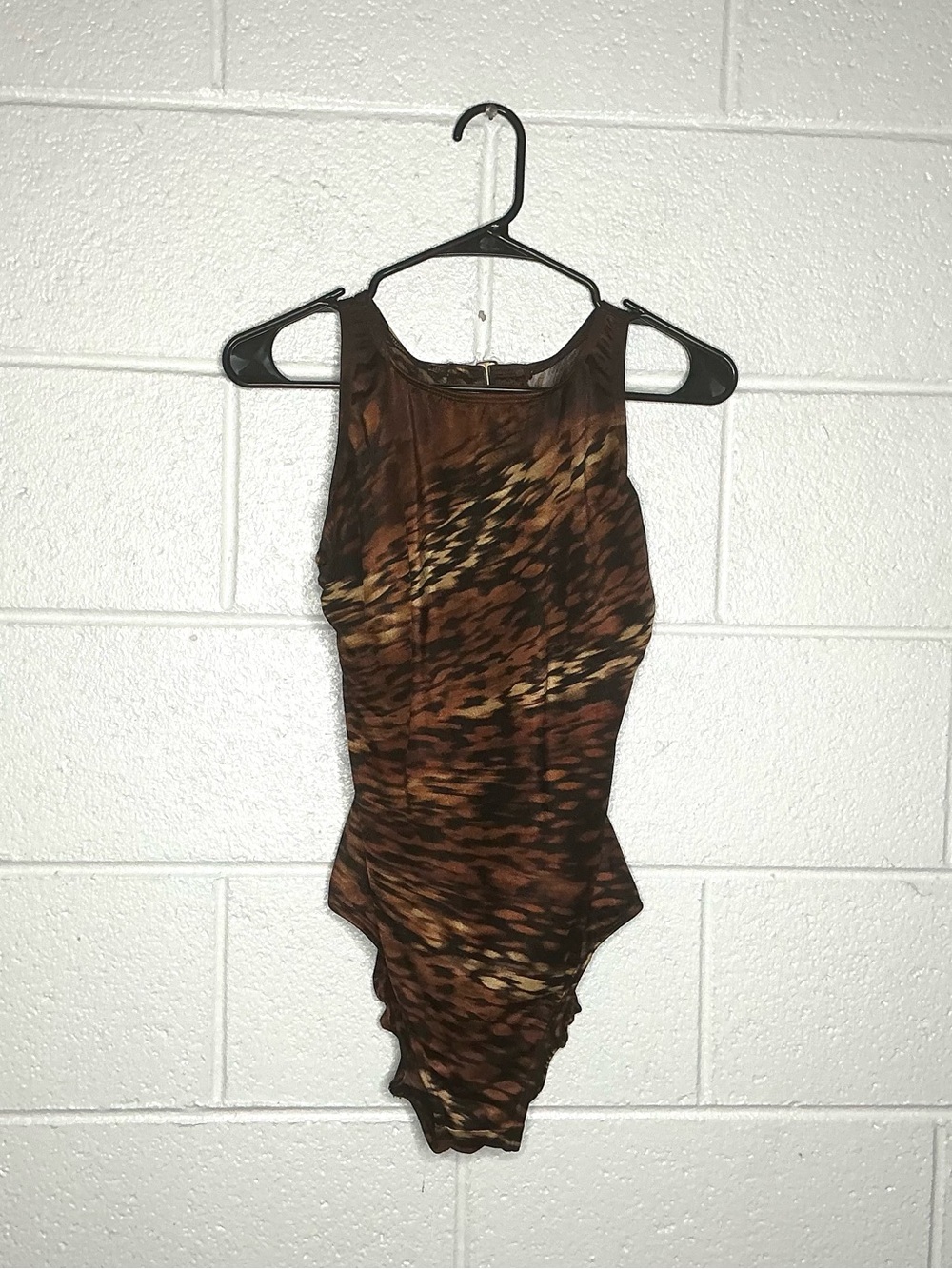 < Vintage Longitude Animal Print One Piece Swimsuit Size 12 >